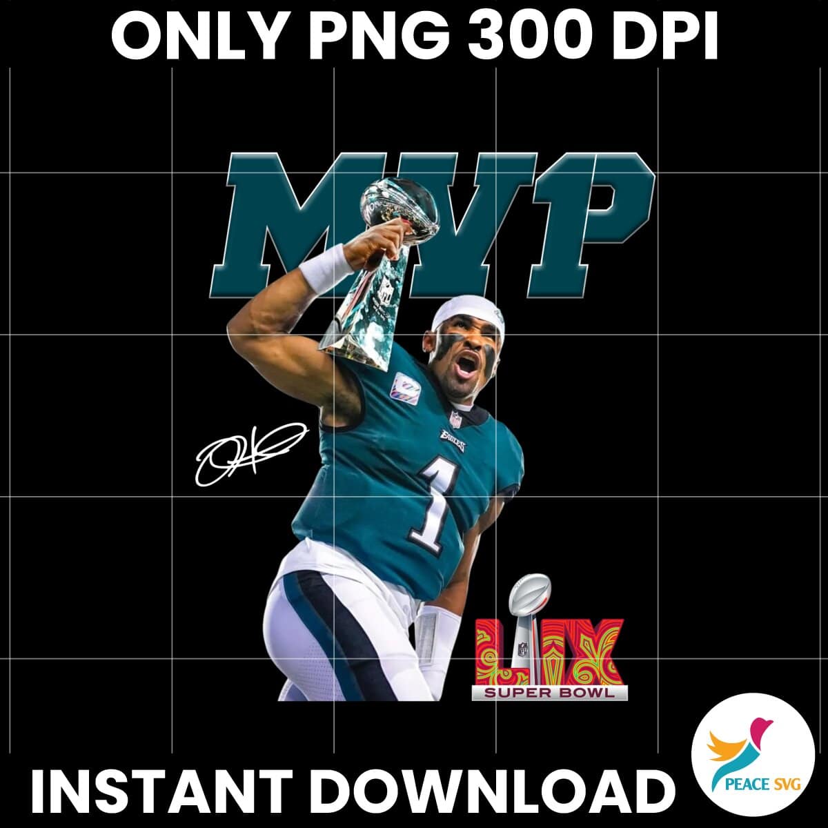 Jalen Hurts Philadelphia Eagles Super Bowl LIX Png