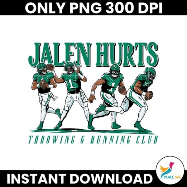 Jalen Hurts Throwing And Running Club PNG