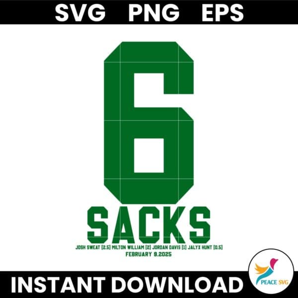 Josh Sweat Milton Williams Jordan Davis And Jalyx Hunt Sacks SVG