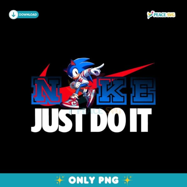 Just Do It Nike Swoosh Sonic Disney Logo Fashion Png