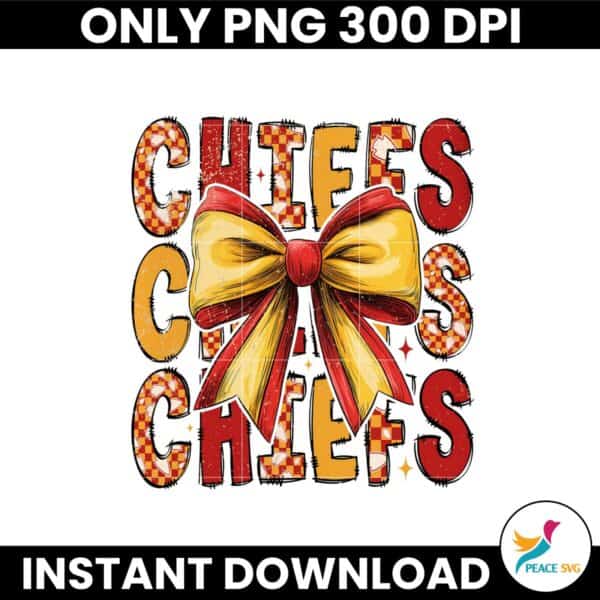 Kansas City Chiefs Coquette Bow Girly Super Bowl Png