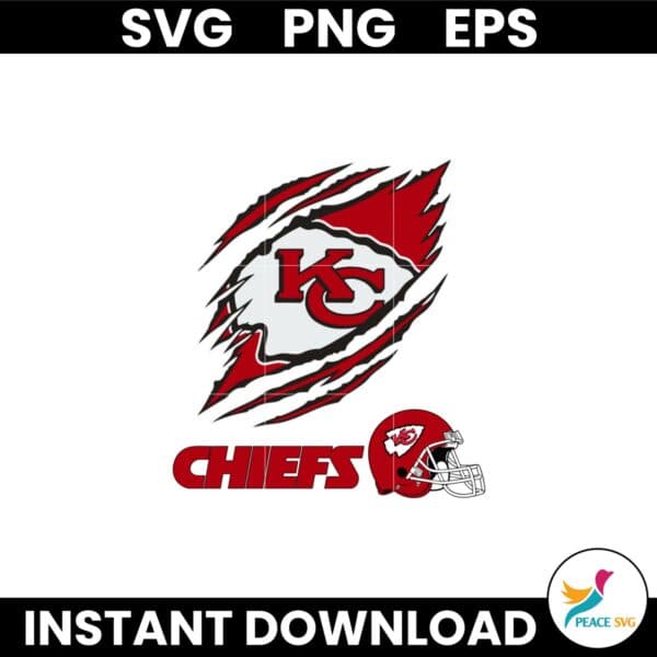 Kansas City Chiefs Red Kingdom Super Bowl Football Svg