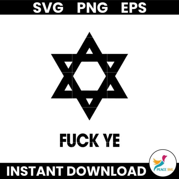 Kanye West Fuck Ye Israel American Rapper Svg