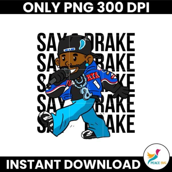 Kendrick Larmar Say Drake Cartoon Character Art