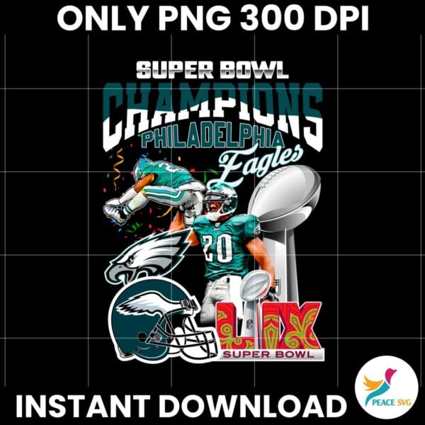 LIX Super Bowl Champions Philadelphia Eagles Football 2025 PNG