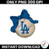 Los Angeles Dodgers Tiny Turnip Baseball Bow Png