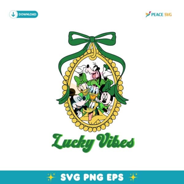 Lucky Vibes Disney Mickey Minnie Mouse Svg