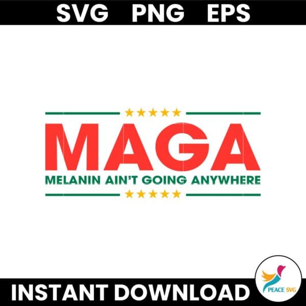 Maga Melanin Aint Going Anywhere Black History SVG