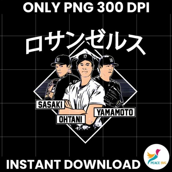 Ohtani Yamamoto And Sasaki Los Angeles Dodgers PNG