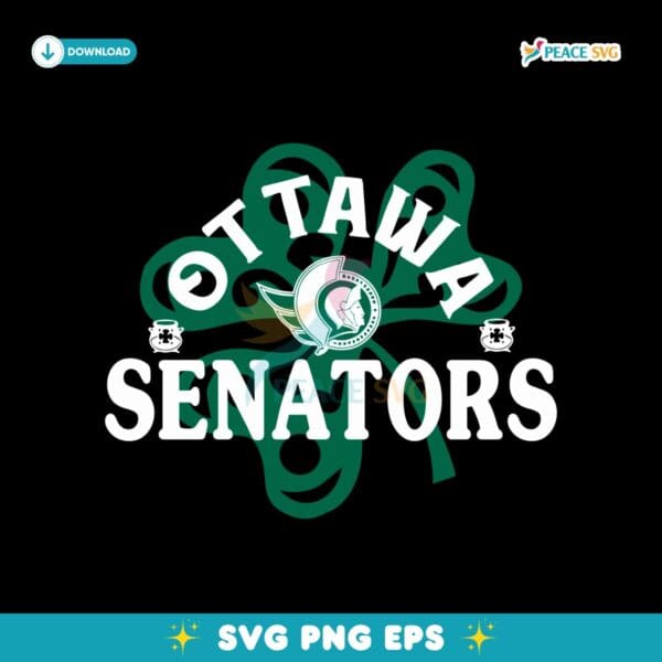 Ottawa Senators St Patricks Day Richmond Shamrock SVG