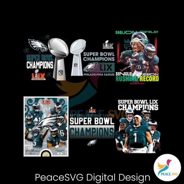 Philadelphia Eagles Champions Super Bowl LIX Bundle PNG