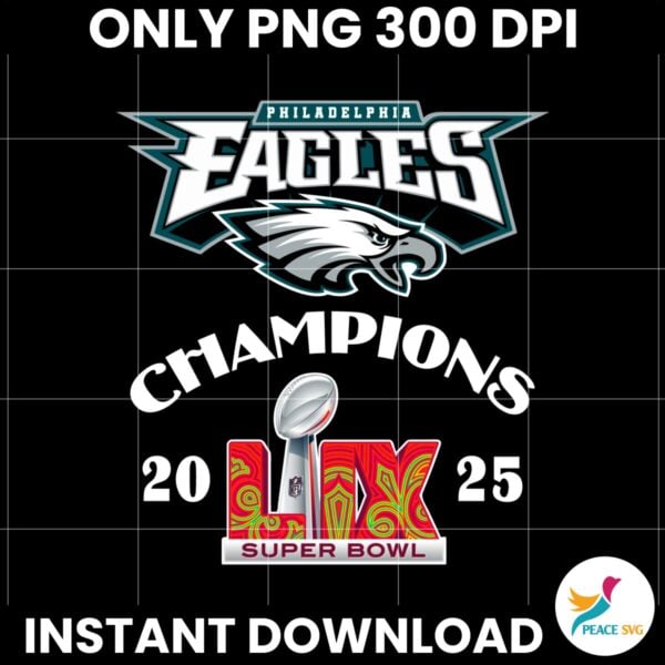 Philadelphia Eagles Football LIX Super Bowl Champions PNG