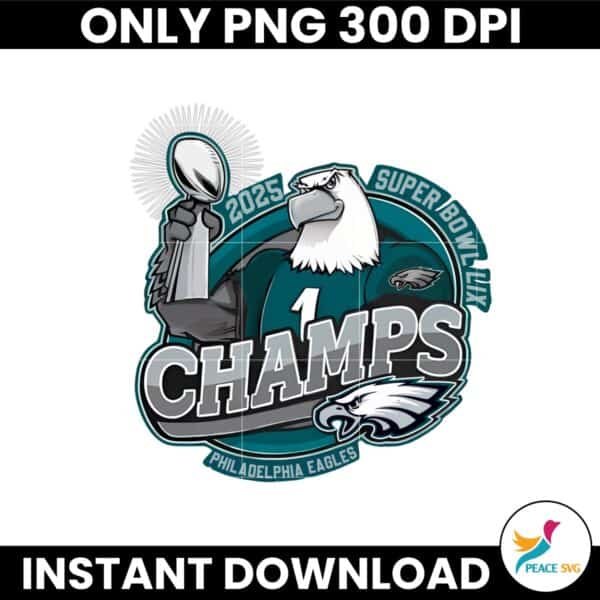 Philadelphia Eagles Mascot Super Bowl LIX Champs Png