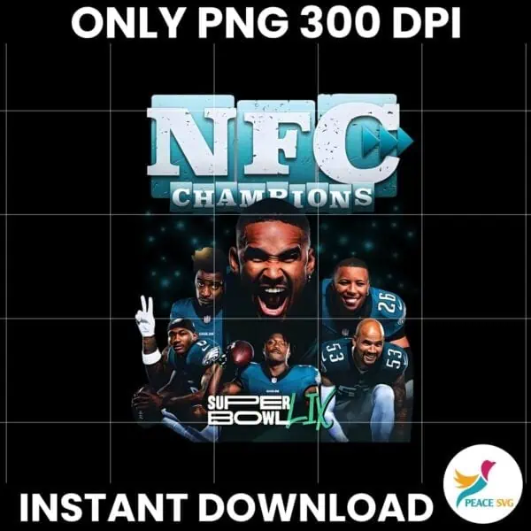 Philadelphia Eagles NFC Champion Super Bowl LIX Png