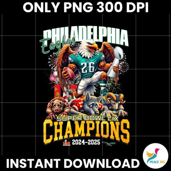 Philadelphia Eagles Saquon Barkley Superbowl Champions 2024 2025 PNG