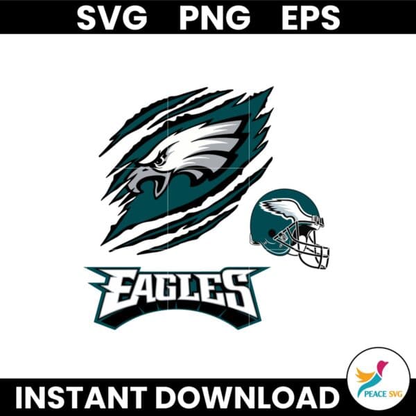 Philadelphia Eagles Super Bowl Football Helmet Svg