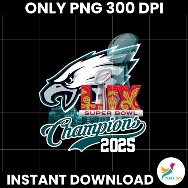 Philadelphia Eagles Super Bowl LIX Champions 2025 Png