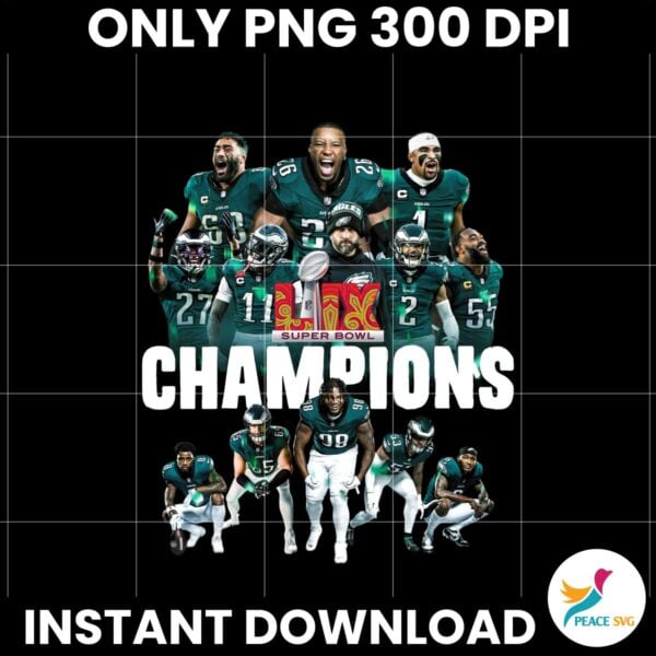 Philadelphia Eagles Super Bowl LIX Champions 2025 Png