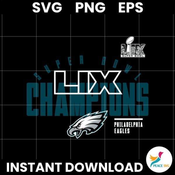 Philadelphia Eagles Super Bowl LIX Champions Legacy Victory SVG