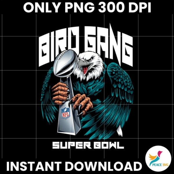 Philadelphia Eagles Super Bowl Trophy Bird Gang PNG