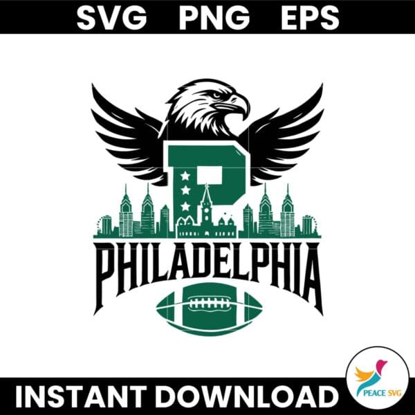 Philadelphia Football Inspired Svg