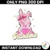 Pink Floral Chinoiserie Bunny Grandma Coquette Easter Png