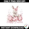 Pink Toile Happy Easter Rabbit Grand Millennial Png
