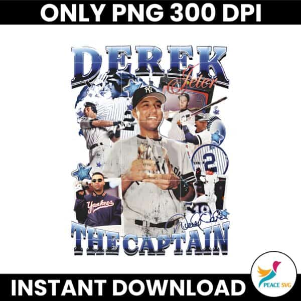 Retro 90S Derek Jeter The Caption Signature PNG