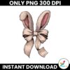 Retro Easter Bunny Ear Coquette Bow PNG