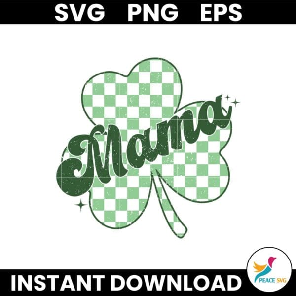 Retro Mama Patricks Day Irish Svg Instant Download