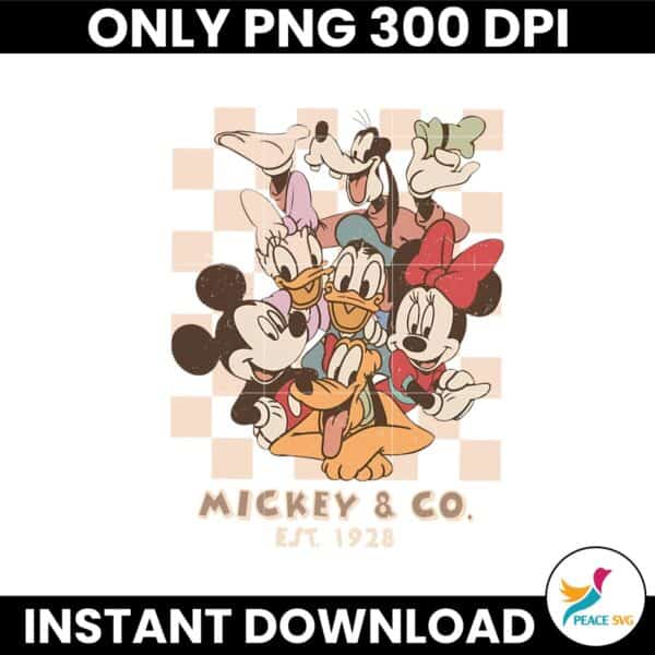 Retro Mickey And Co 1928 Disneyworld Cartoon Png