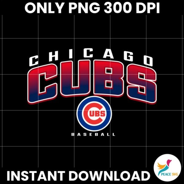 Retro Vintage Chicago Cubs Baseball Logo SVG