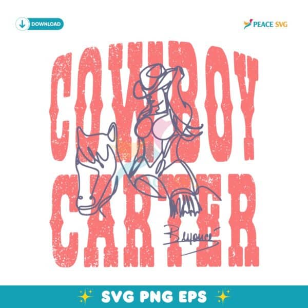 Retro Vintage Country Music Cowboy Carter Rodeo Beyonce SVG