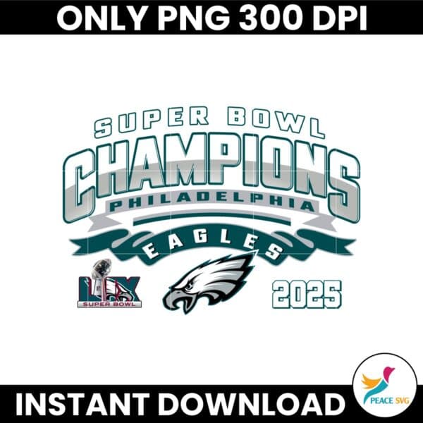 Retro Vintage Super Bowl Champions Philadelphia Eagles 2025 PNG