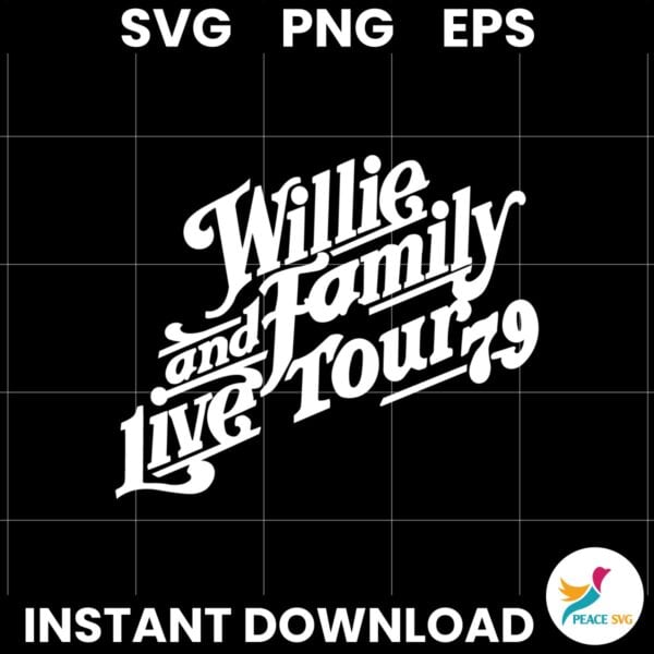 Retro Western Willie And Family Live Tour 79 Ladies SVG