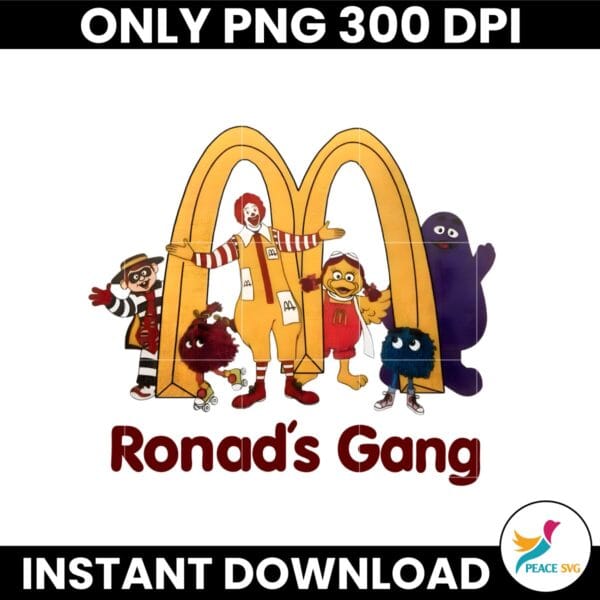 Ronads Gang Mc Donalds Logo Parody PNG