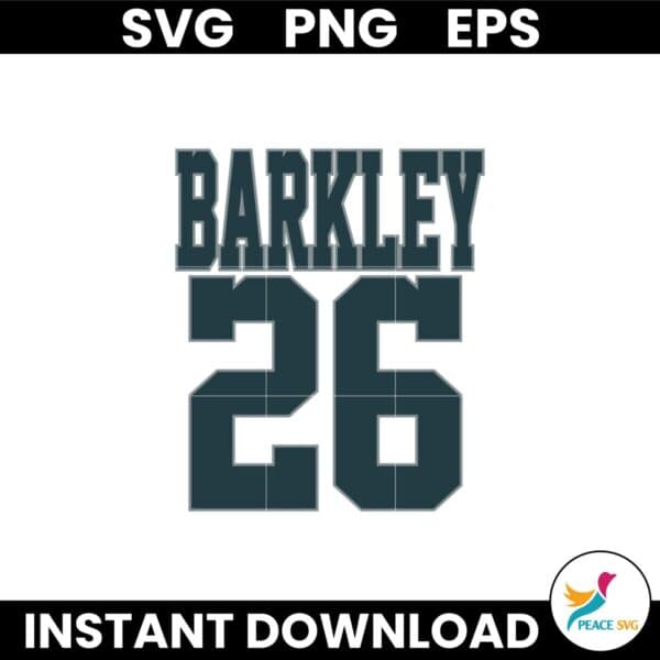 Saquon Barkley 26 Philadelphia Eagles Philly Football Svg