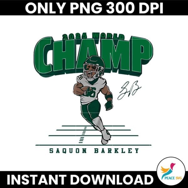 Saquon Barkley World Champ Philadelphia Eagles Png