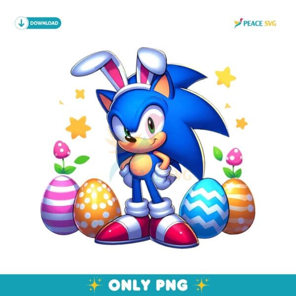 Sonic Easter Bunny Eggs Game Chilling With My Peeps Png