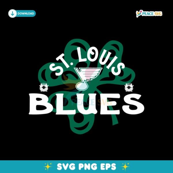 St Louis Blues St Patricks Day Richmond Shamrock SVG