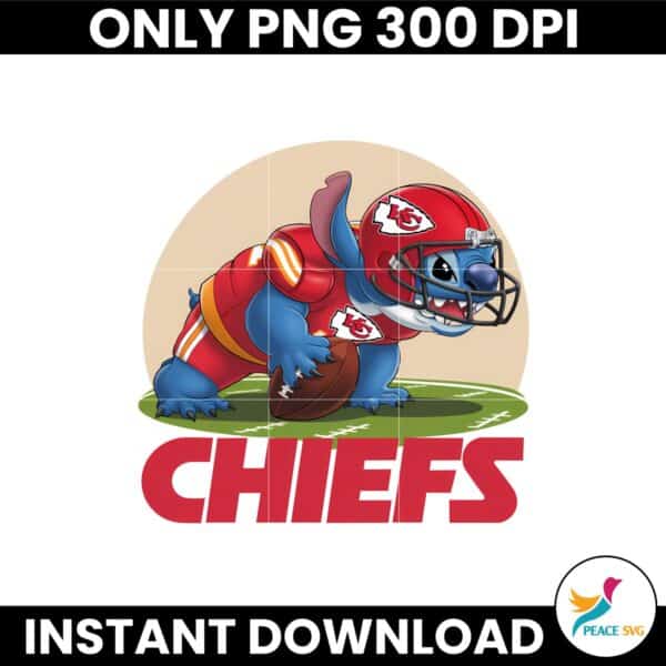 Stitch Team Kansas City Chiefs NFL Football Disney Png