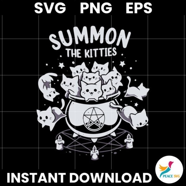 Summon The Kitties Cat Lovers SVG