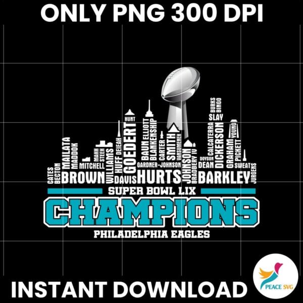 Super Bowl LIX Champions Philadelphia City Football PNG