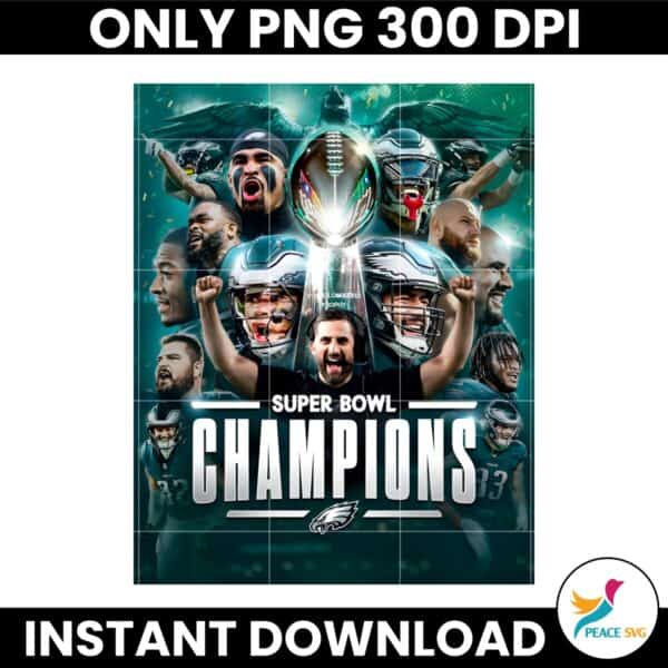 Super Bowl LIX Philadelphia Eagles Football Team Champions PNG