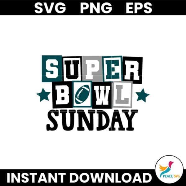 Superbowl Sunday NFL Philadelphia Eagles 2025 SVG