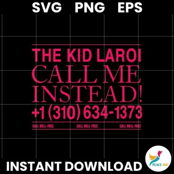 The Kid Laroi Call Me Instead SVG