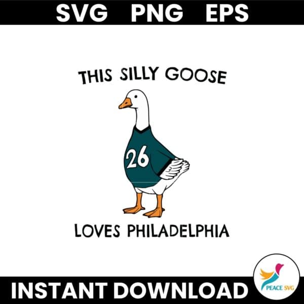 This Silly Goose Loves Philadelphia Eagles Bird Gang Svg