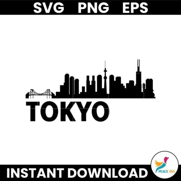 Tokyo Japan City Skyline SVG File For Cricut