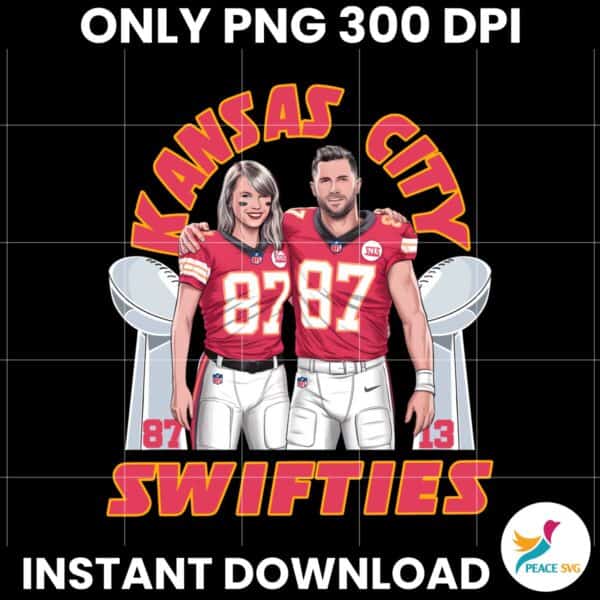 Travis Kelce And Taylor Swift Kansas City Swifties Super Bowl PNG