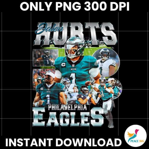 Vintage 90s Jalen Hurts Philadelphia Eagles Super Bowl Champions PNG